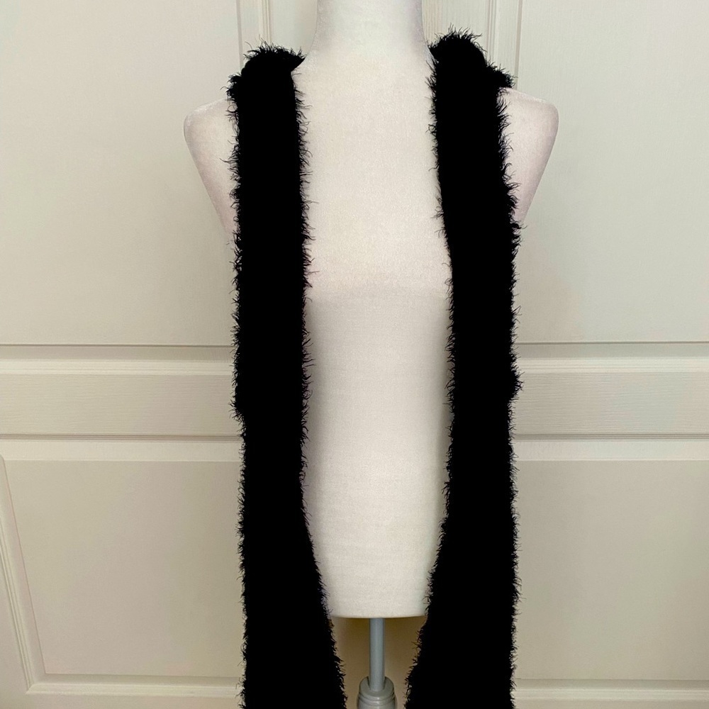 NWT Nygard Black Eyelash Sweater Vest Hi-Lo Sharkbite Hem Women’s Size XL